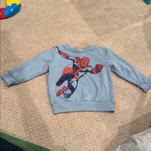 Spider-Man light Blue sweater size 3T
